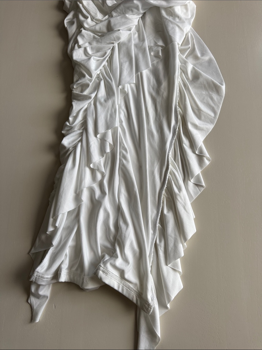 White Ruffle Dress - Picture 4 of 6